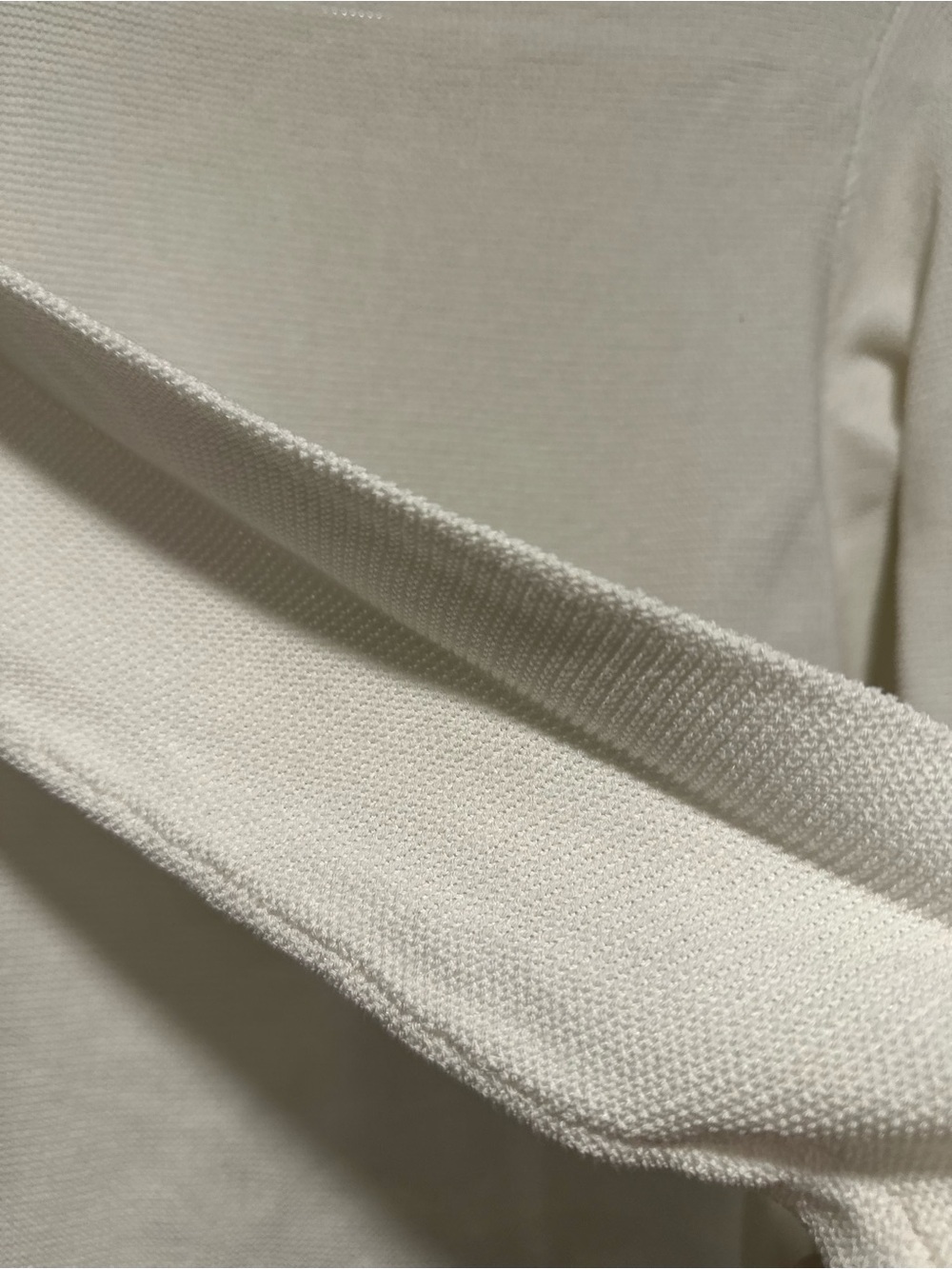 Eileen Fisher Sz: M Petite White Woven Italian Yarn 3/4 Sleeve Mock Neck Top. - Picture 8 of 11